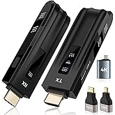 Beyn Wireless HDMI Transmitter and Receiver,2026 Upgraded LED Display,4K Decode & 1080P Output,Plug and Play Wireless HDMI Extender,Compatible with PC/Laptop/Camera/HDTV/Projector/TV Box