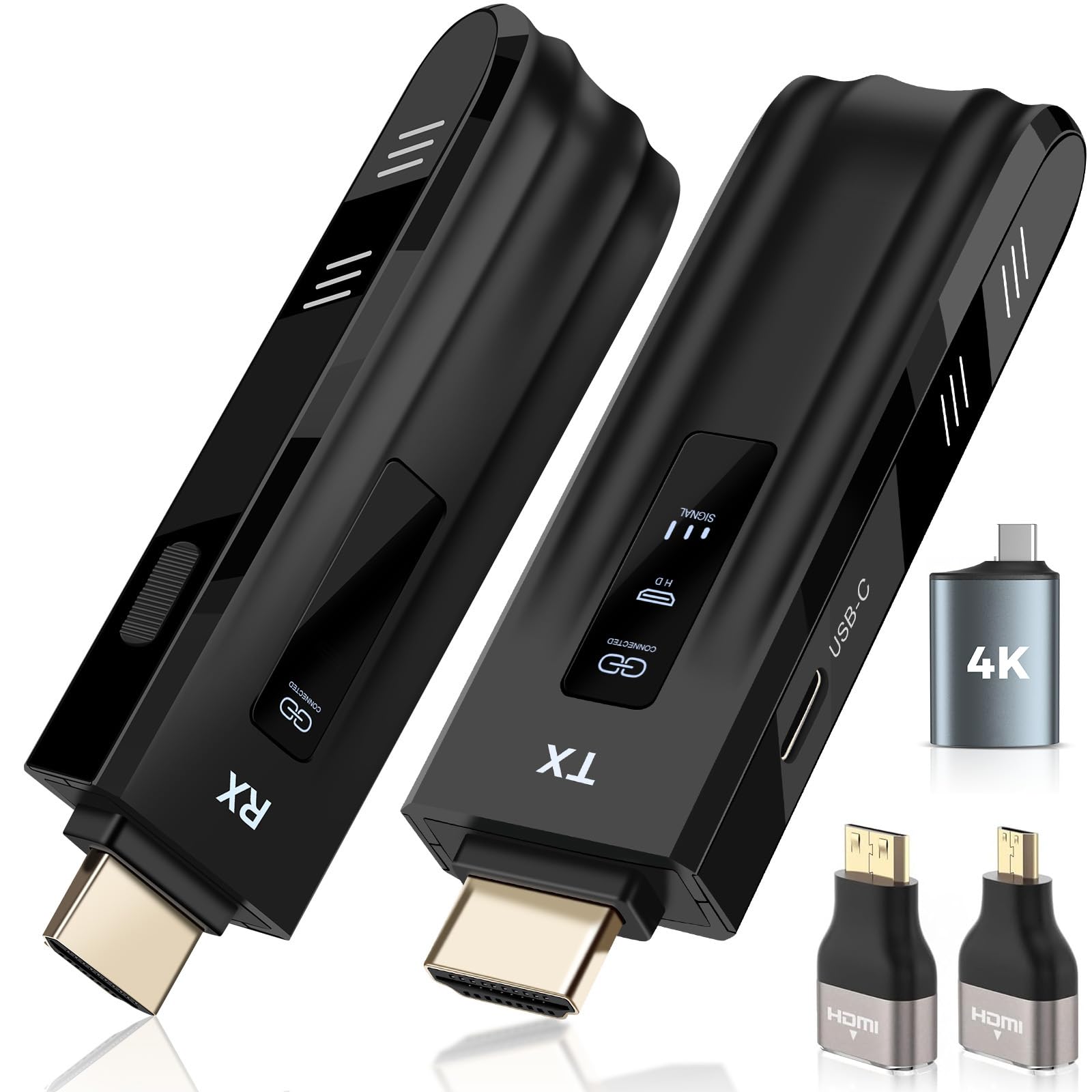 Photo 1 of Beyn Wireless HDMI Transmitter and Receiver,2026 Upgraded LED Display,4K Decode & 1080P Output,Plug and Play Wireless HDMI Extender,Compatible with PC/Laptop/Camera/HDTV/Projector/TV Box
