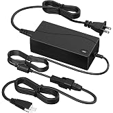 MULTIM Adjustable Bed Base 3 Piece Switching Power Supply Kit Replacement for Ergo Extend Sealy Ease or Ease 2.0 Serta New Generation Adjustable Bed Base Power Adapter Cord Charger, black
