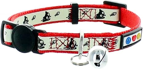 Pawtitas Collier Pour Chat Qui Brille Dans Le Noir Avec Boucle De Securite Et Grelot Amovible Collier Pour Chat Collier Pour Chaton Rouge Collier Pour Chat Amazon Fr Animalerie