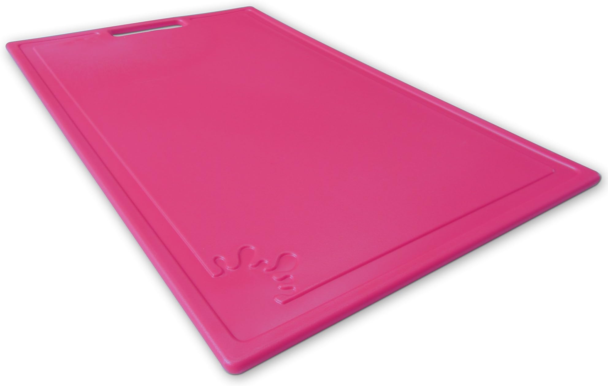 Chopping Board Plastic Non-Slip Feet Cutting Board Dishwasher Safe Antibacterial (Medium, Pink)