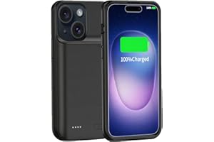 Battery Case for iPhone 15, YISHDA 7000mAh Rechargeable Smart Extended Charging Case Compatible with iPhone 15(6.1 inch) Back