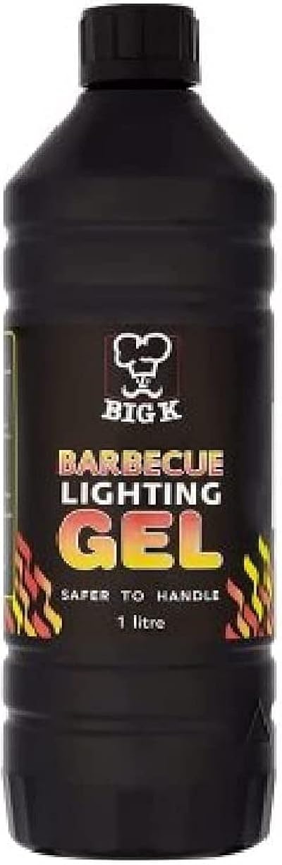 Topline Big K Odourless Firelighter Gel 1000ml for BBQs Fires Log Burners
