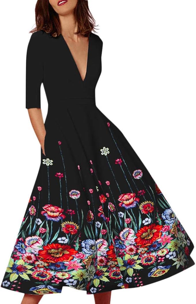 Sexy Dessous Fur Frauen Womens Teddies Dessous Bekleidung Frauen Blumendruck Vintage Kleid Sexy Deep V Halbe Hulse Eine Linie Prom Party Lange Kleider Plus Grosse 3xl Retro Schaukel Amazon De Bekleidung