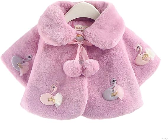 Amazon Co Jp Jinpin ベビー服 子供服 ポンチョ コート 女の子 フアーコート おしゃれ 防寒ふわふわ ボンボン 赤ちゃん 前開き 暖か 厚手 無地 防風 可愛い 誕生日 出産祝い クリスマス プレゼント 人気 服 ファッション小物