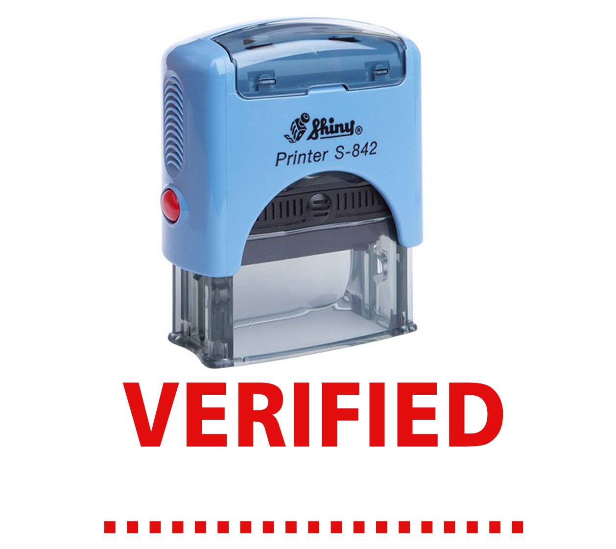 Verified Self Inking Rubber Stamp Office Stationary Custom Shiny Stamp