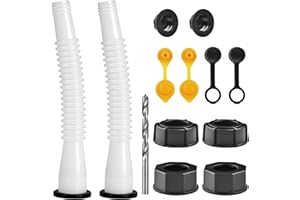 YAMATAKA Gas Can Spout Replacement Kit, (2 Kit-White) for most 1/2/5/10 Gallon Gas Can. The seal is fully installed you can use it directly