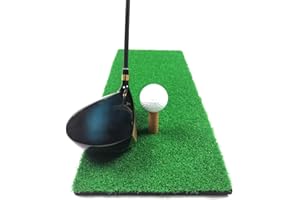 MAZEL Premium Turf Golf Hitting Mat with Rubber Tee,Ideal Training Aids for Indoor & Outdoor Practice
