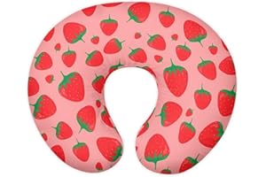 Goronwyfloyd Cute Strawberry Pattern Nursing Pillow Cover for Baby Boy Girl Slipcover for Breastfeeding Pillows, Soft and Stretchy Safely Breastfeeding Pillow Cover Breathable and Washable