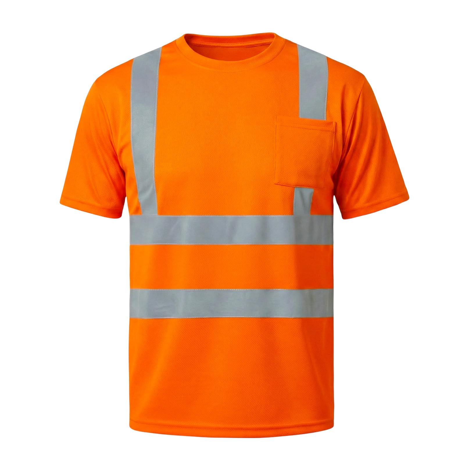 HYCOPROT Hi Vis T-Shirt Viz High Visibility Reflective Safety Vest Waistcoats Breathable Light Short Sleeve Workwear Visibility Shirts