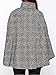 Clothink Women Gray Stand Collar Asymmetric Zipper Front Cape Coat