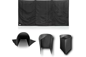Wallup ODAC-WU3000-04 Instant Outdoor Privacy Screen,6' High by 12' Wide, Black