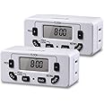 Fosmon 7 Day Digital Timers for Electrical Outlets, Indoor Plug-in Light Timers Switch Programmable, Electric Wall Plug for Grow / Reptile Light, Lamp, Appliance, Aquarium, Fish Tank - 2 Pack