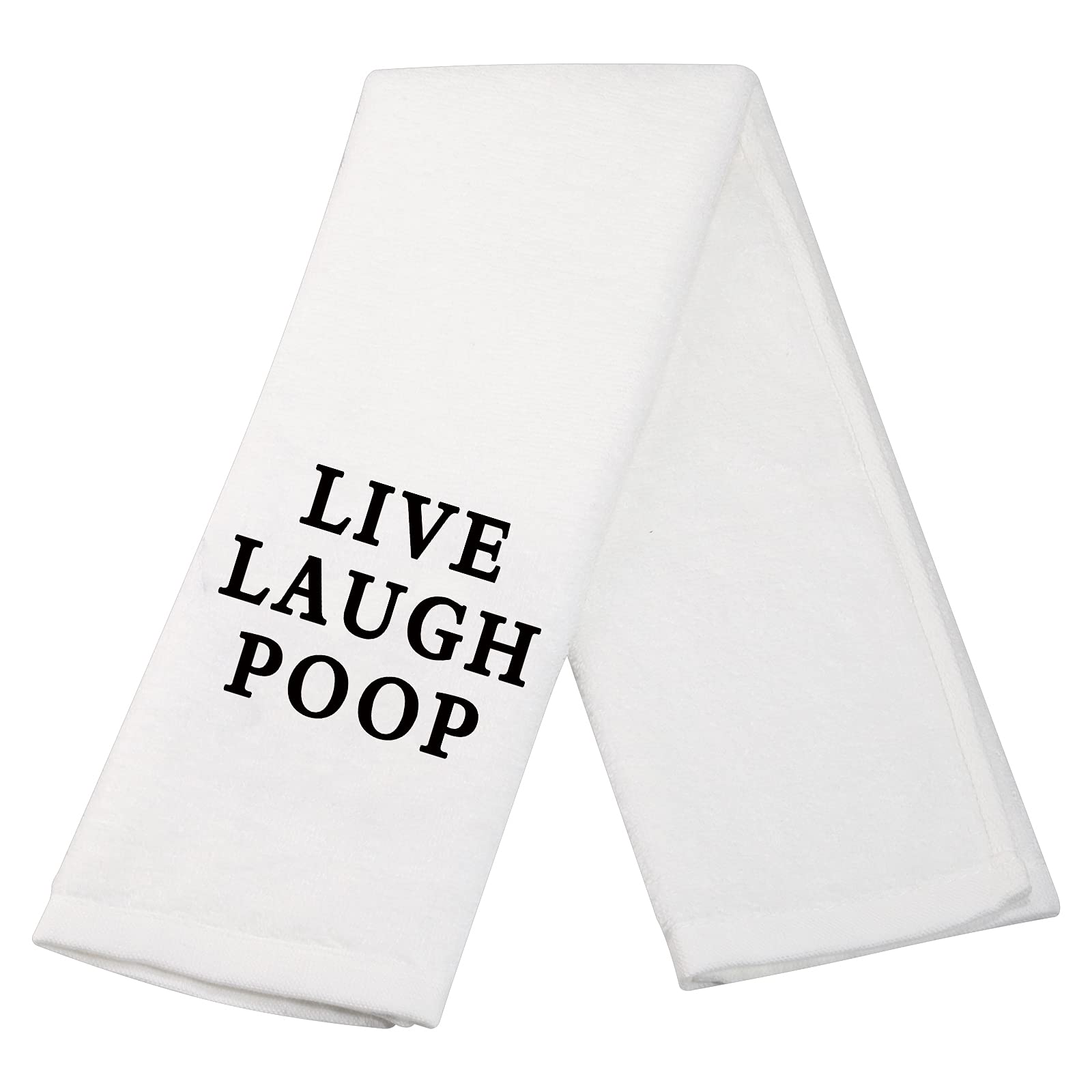 Have a Nice Poop Funny Bathroom Hand Towel Hand Towel Guest Bathroom Housewarming Gift (Live Laugh Poop T)