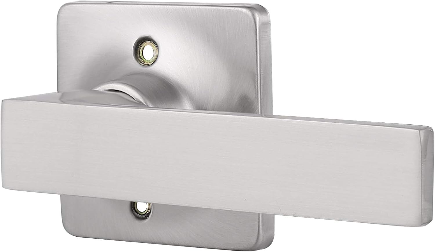 GOBEKOR 1 Pack Brushed Nickel Lever Door Handle Dummy Door Levers