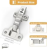 Furniware 2 Pcs Soft Close Cabinet Hinge 110° 35mm Concealed Kitchen Hinge view 7
