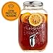 Mason Jar Glass Beverage Dispenser with Metal Lid, 1 Gallon