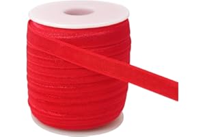 JESEP YONG Satin Elastic Band Sewing 3/8" inch Roll Shiny Stretchy Ribbon Flat Elastic Cord for Hair Tie Headband Dress Bra Straps Lingerie DIY Sewing Trim 36 Yards (JS241 Red)