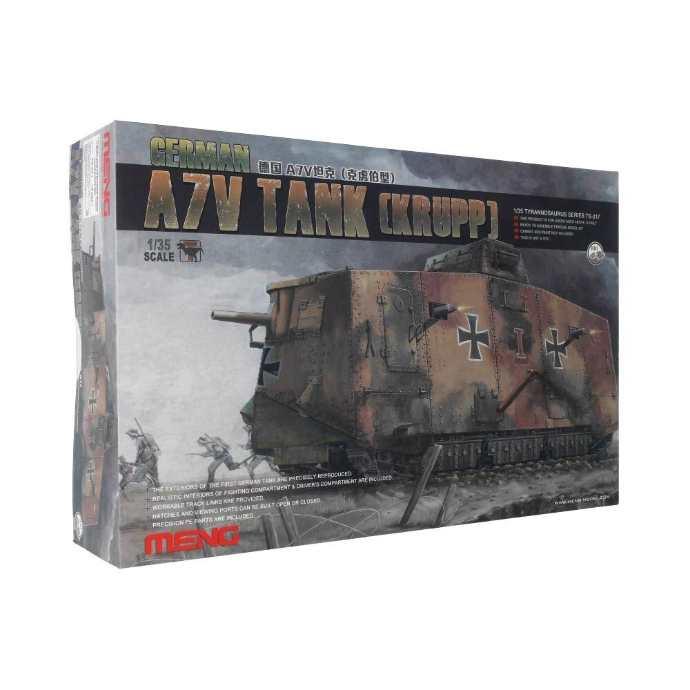 MENG Model 1:35 German A7V Tank Krupp Kit (Multi-Colour), 22.9 x 10 x 9.43 cm
