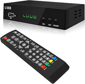Digital TV Converter Box - UBISHENG U-008 Set Top Box/ ATSC Cable Box/ ATSC Tuner/ TV Antenna Box with TV Tuner, PVR Recording/Playback, USB Media Player, HDMI, EPG, Timer, Digital Channel Free
