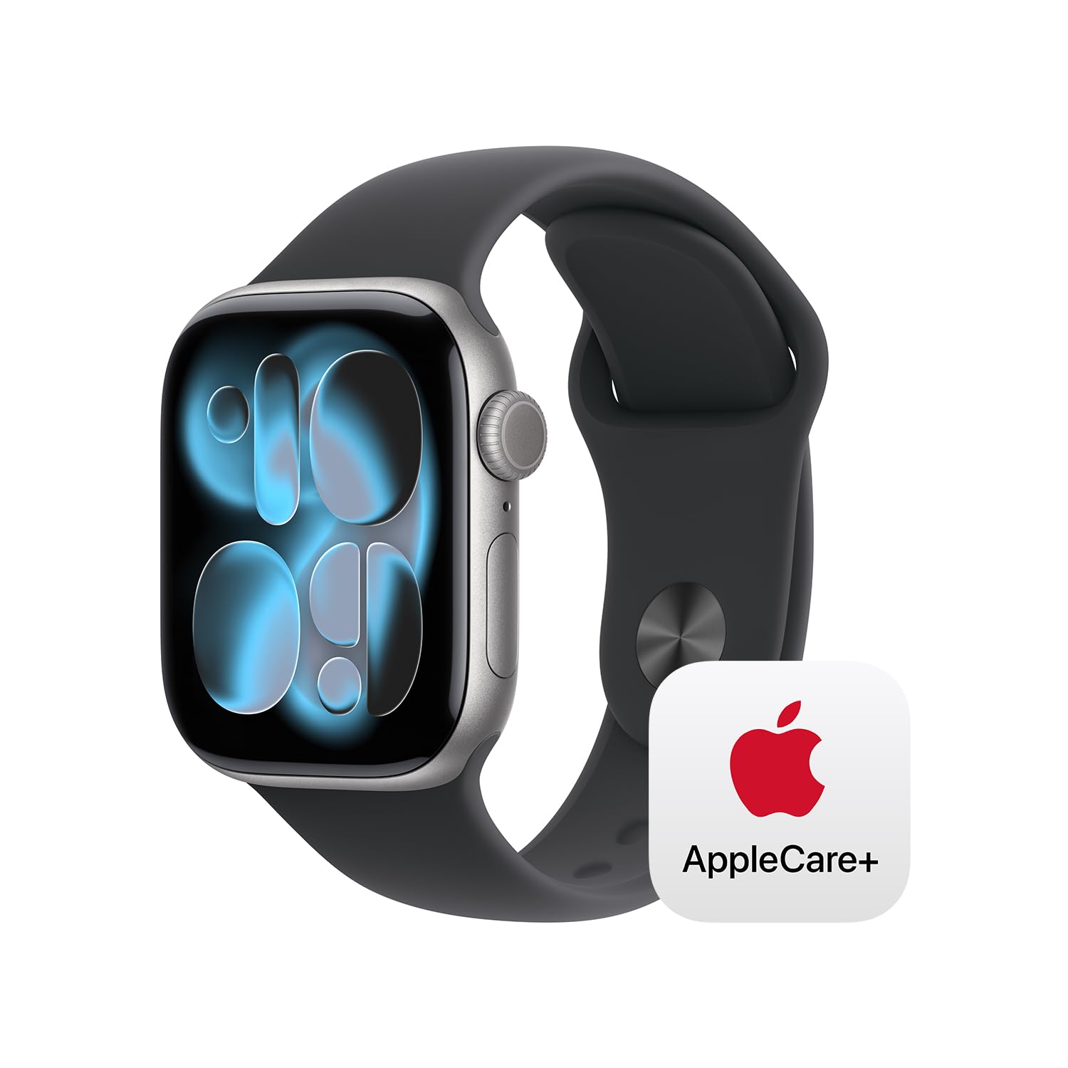 Apple Watch Series 11 [GPS 42mm] Smartwatch with Space Grey Aluminium Case with Black Sport Band - S/M. Sleep Score, Fitness Tracker, Health Monitoring with AppleCare+ (2 Years) Image