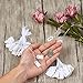 Pandahall 500pcs White Jewelry Price Tags Clothing Display Tag Gift Message Card Writable Rectangle Paper Price Marking Label Design Blank with Hanging String 23x13mm/0.9x0.5 Inch