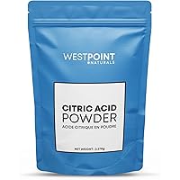 Westpoint Naturals Pure Food Grade Citric Acid Powder 2.27 Kg (5 Lb) - Natural Cleaner, Cooking Ingredient, DIY Bath Bombs Ma