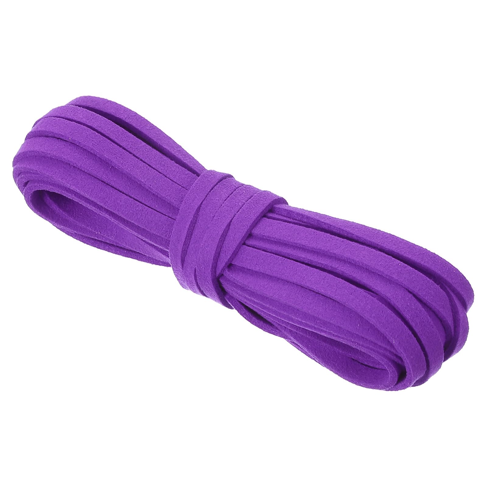 PATIKIL 5.5 Yards x 5mm Faux Suede Leather Cord, Leather Lace String for Bracelet Necklace Beading Making DIY Crafts, Purple