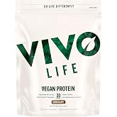 Vivo life Vegan Protein Powder, Plant Based Protein, 30 Servings, Vanilla | 21g Plant Based Protein per Scoop, 31.7oz