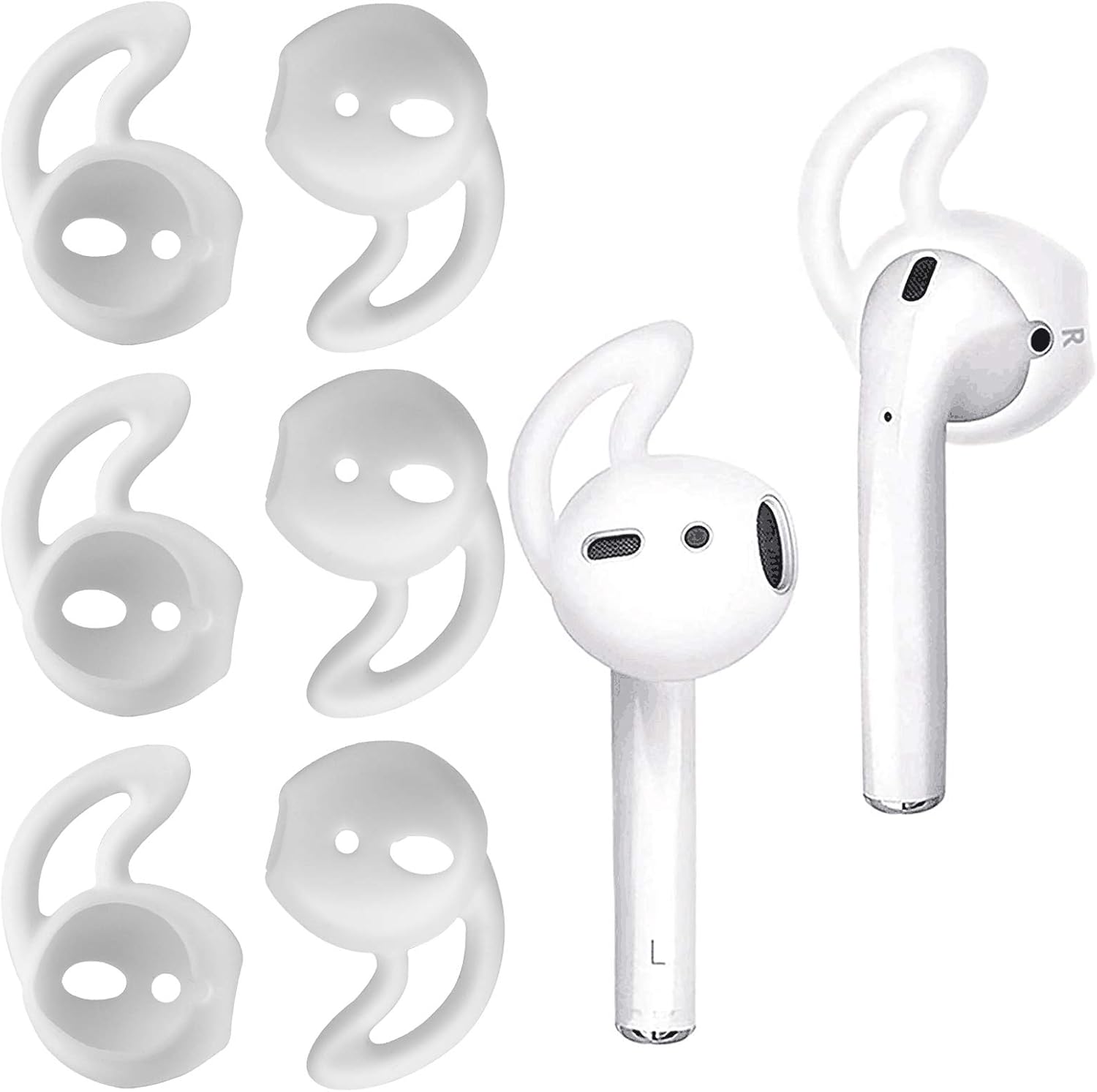 Ear Hooks Cover, SOULWIT Silicone Earbud Tips with Wings AntiSlip