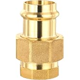 1Pack Seelink 1" Copper Press X 1" FNPT Female Union(PRESS252-1) | Brass Construction Fitting for Copper Tube