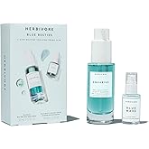HERBIVORE Blue Besties Duo – 2-Step Treatment for Acne-Prone Skin, Aquarius Cleanser (50 mL) & Blue Wave Serum (10 mL), Plant-Based, Vegan, Cruelty-Free
