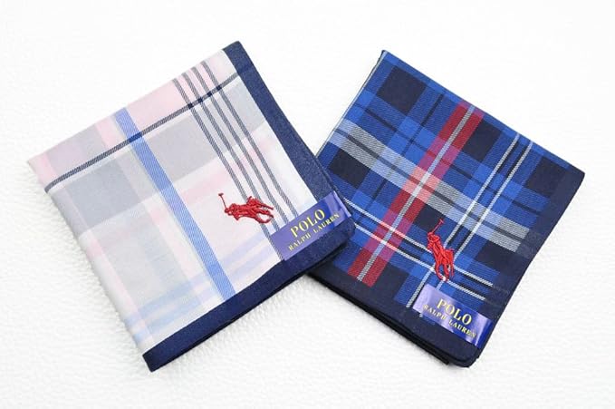 Amazon ラルフローレン Ralph Lauren メンズ ハンカチ 2枚セット ピンク チェック ネイビー チェック ハンカチ 通販