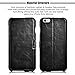 iPhone 6 Plus / 6s Plus Case, Benuo [Vintage Classic Series] Genuine Leather Folio Flip Leather Case [Card Slot] [Stand Feature] with Magnetic Closure for iPhone 6 Plus/6s Plus 5.5 inch (Retro Black)