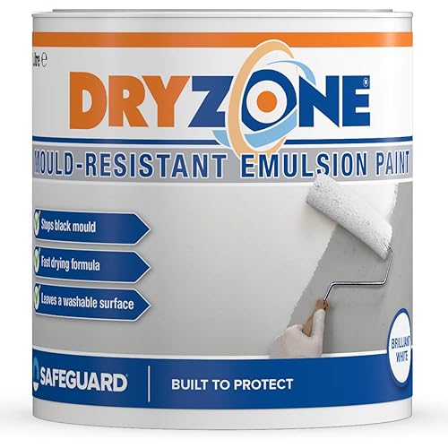 Dryzone Bathroom & Kitchen Paint (1 Quart) Brilliant White - 105 sq. ft to 130 sq. ft coverage