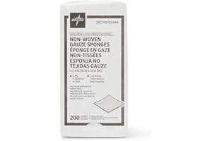 Medline PRM25444 Caring Non-Woven Non-Sterile Gauze Sponge, 4-Inch X 4-Inch, 4-Ply (Pack of 2000)