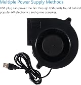 DORHEA 2Pcs 7530 12V 75x30mm DC Cooling Fan Brushless Ball Bearing USB view 2