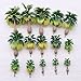 NUOLUX 15pcs Model Train Palm Trees 5 Size Tropical Forest Landscape Scale N Z 1:100-1:300