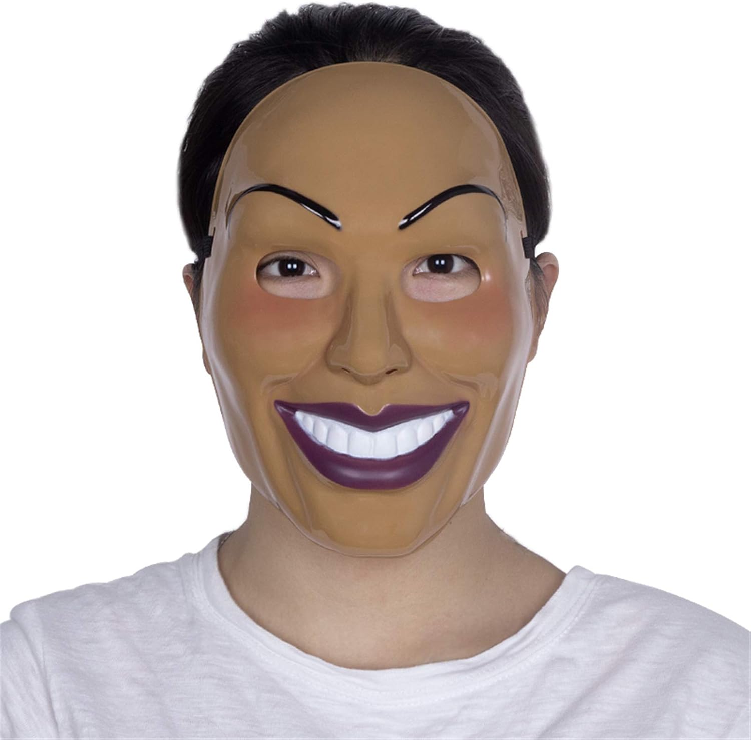 Purge Mask Female Smiling Face Plastic Movie Prop Halloween Purge Mask Female Smiling Face Plastic Movie Prop Halloween