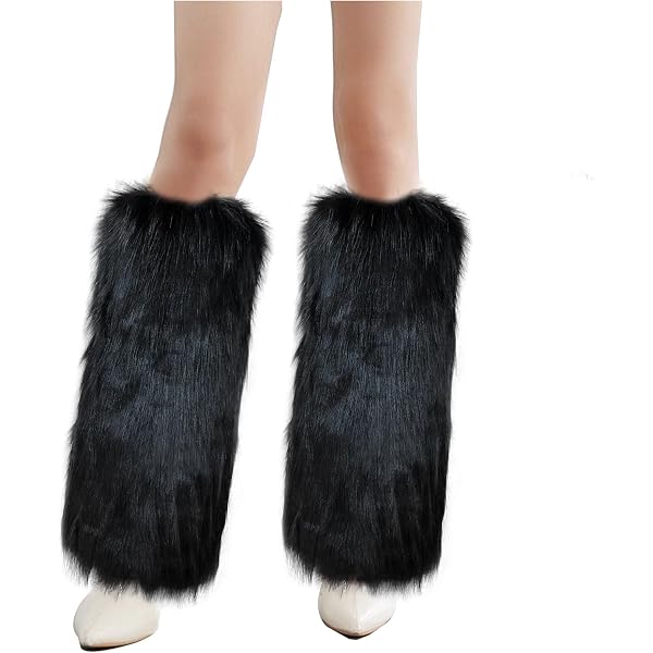 Chauffe-jambes En Fausse Fourrure – Boot Cuff Élastique Chaud – Accessoire Mode Hiver Pour Femmes