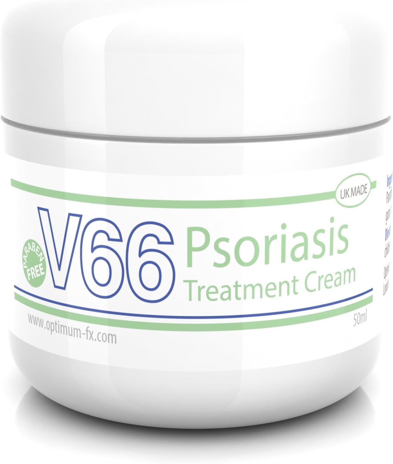 V66 Psoriasis Treatment Cream UK Made Paraben and Cruelty Free - 50g, 50 g (Pack of 1)