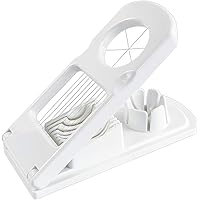 Egg Slicer 2 in 1 Egg Cutter Stainless Steel Fruit Slicer for strawberries, Bananas, kiwis, Dragon Fruit, kitchen tools