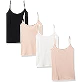 Amazon Essentials Women's Slim-Fit Camisole, Pack of 4