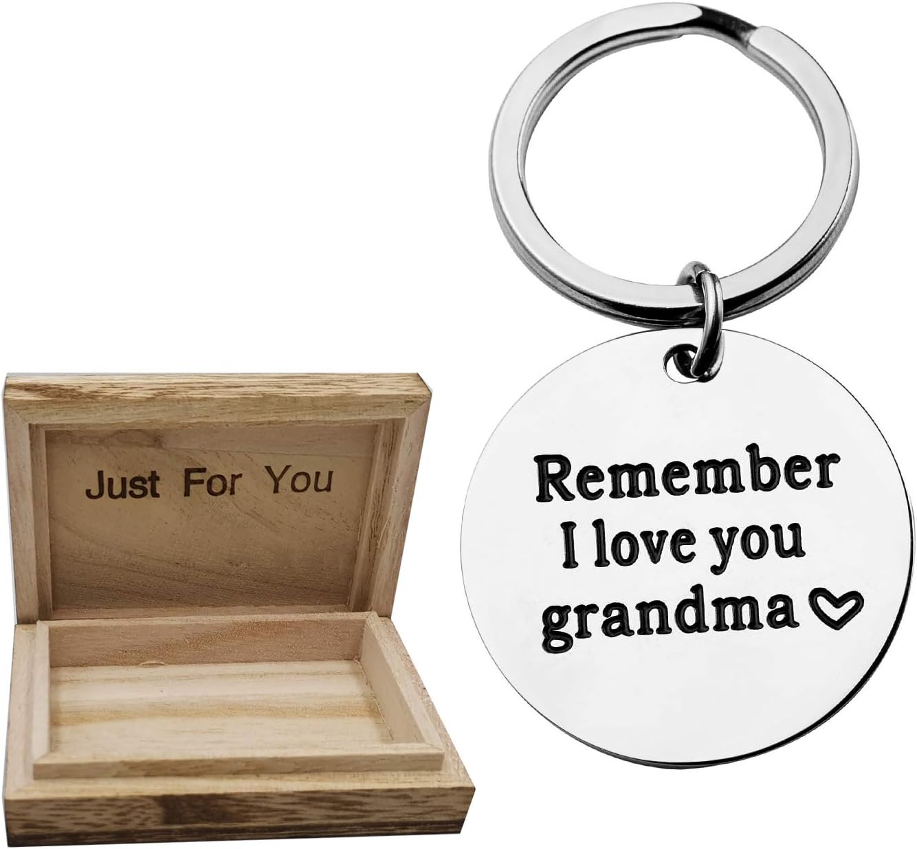 Grandma Gift Keychain Remember I Love You Grandma Jewelry Mother's Day Gifts for Grandma Grandmother Gifts From Granddaughter Grandson Christmas Gifts for Grandma