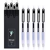 Retractable 0.38mm Ultra Fine Point Pen,Rapid Dry Black Ink Standard Refill,Journaling Planner Pens,OBE WISEUS-235 (D, 0.38)