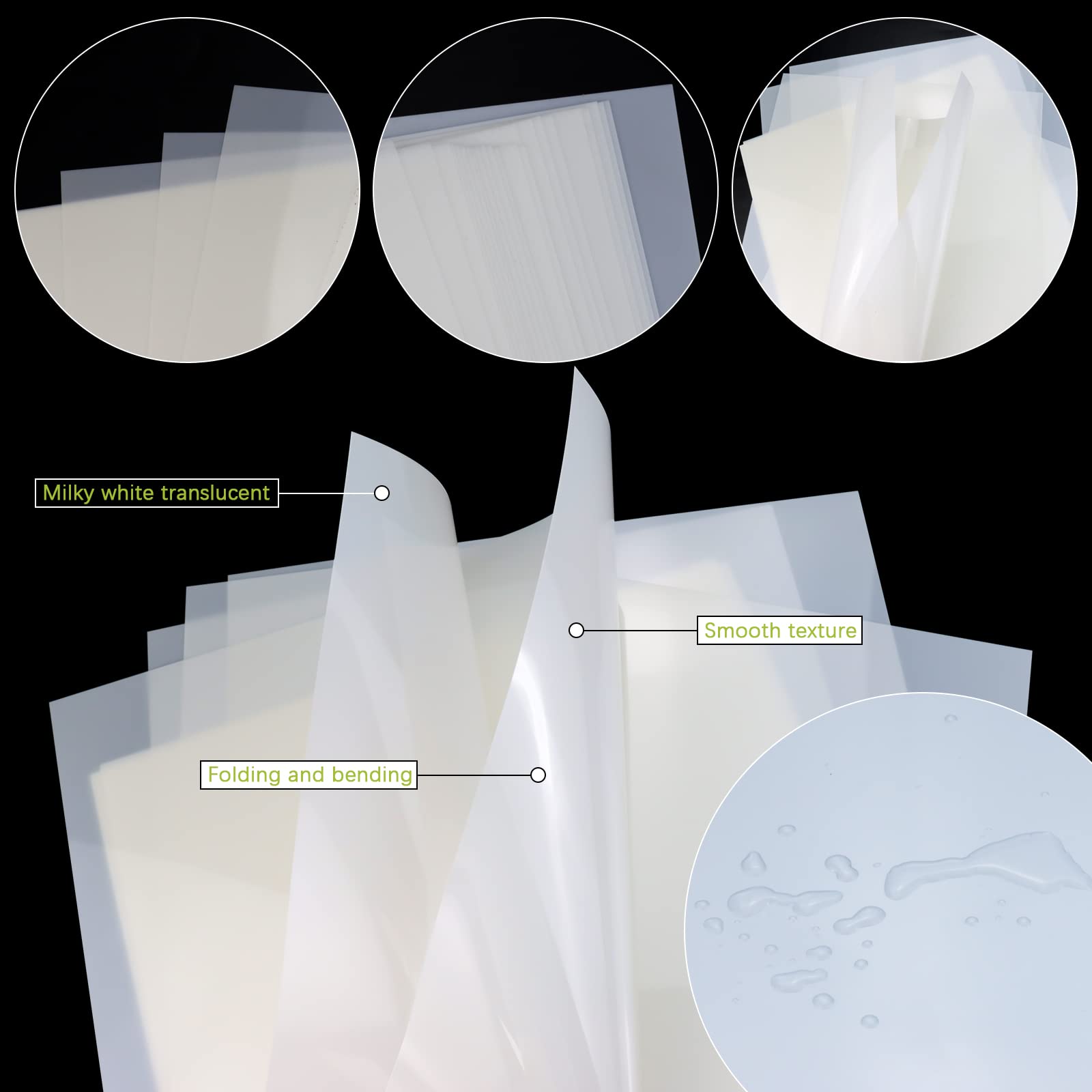 FSWCCK 25 Pcs 10mil 12 x 12 Inch Milky Translucent PET Blank Stencil Sheets, Mylar Sheets for Stencils, Template Plastic for Quilting Mylar Stencils, Laser Cutting, Gyro-Cut Tool Template Material