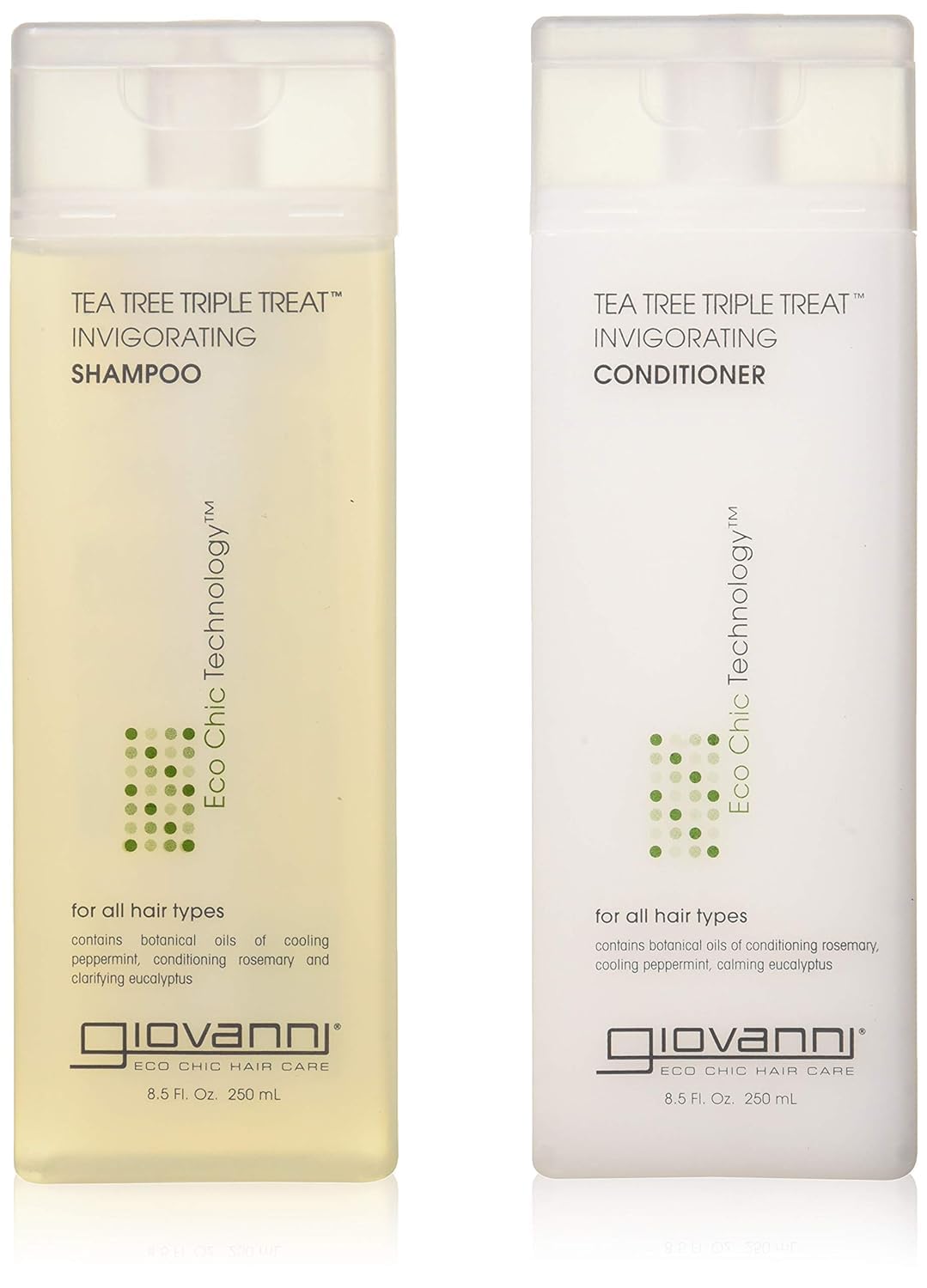 Giovanni Tea Tree Triple Treat Duo Set Shampoo & Conditioner 8.5 Oz Each Bottle