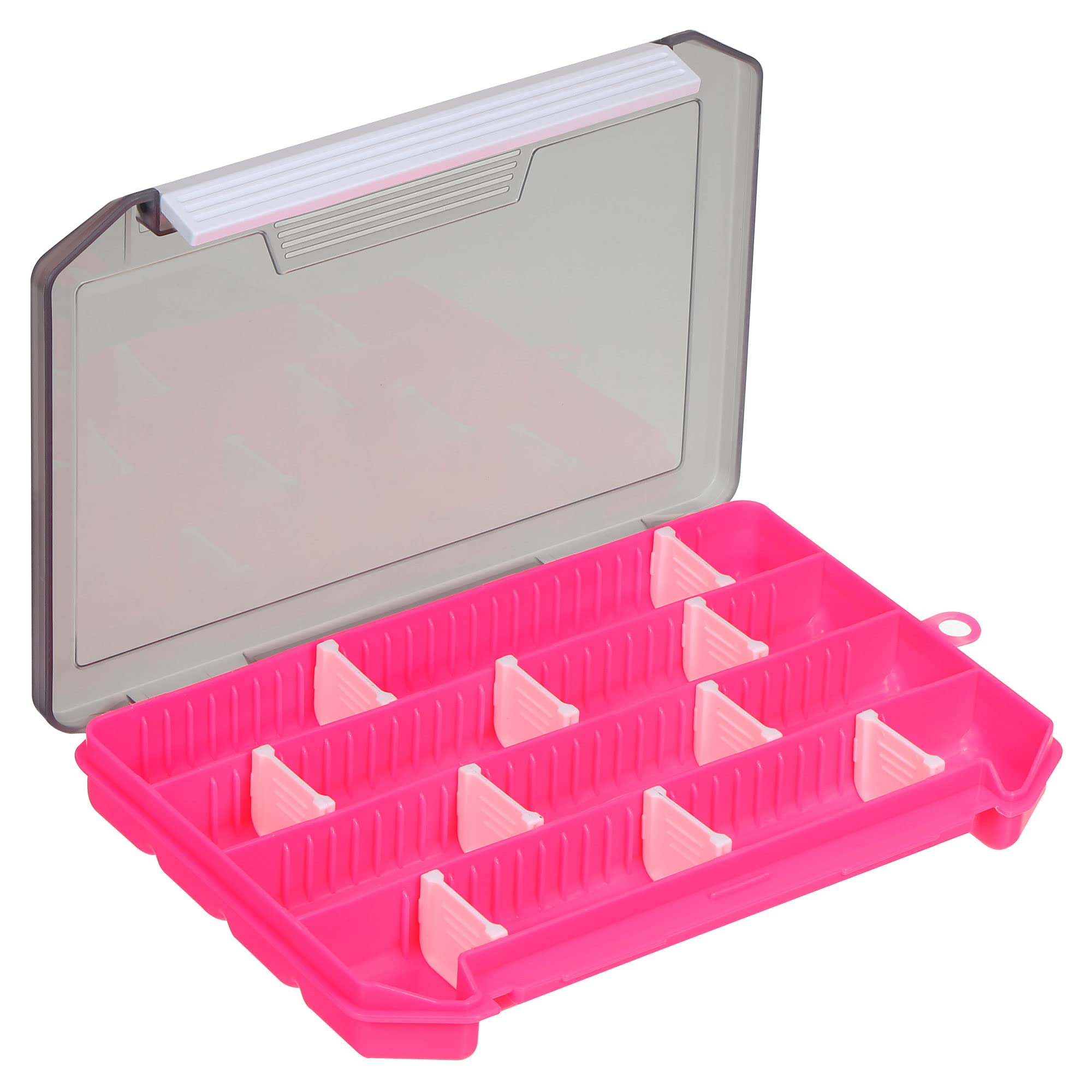 PATIKIL Waterproof Fishing Lure Box, Plastic Fish Tackle Accessory Storage Organizer Container, Pink