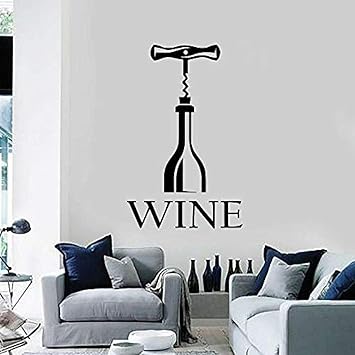 Bar Wein Wandaufkleber Korkenzieher Alkohol Flaschenoffner Vinyl Wandtattoo Esszimmer Kuche Wohnkultur Kunst Abnehmbar 57x89cm Amazon De Baumarkt