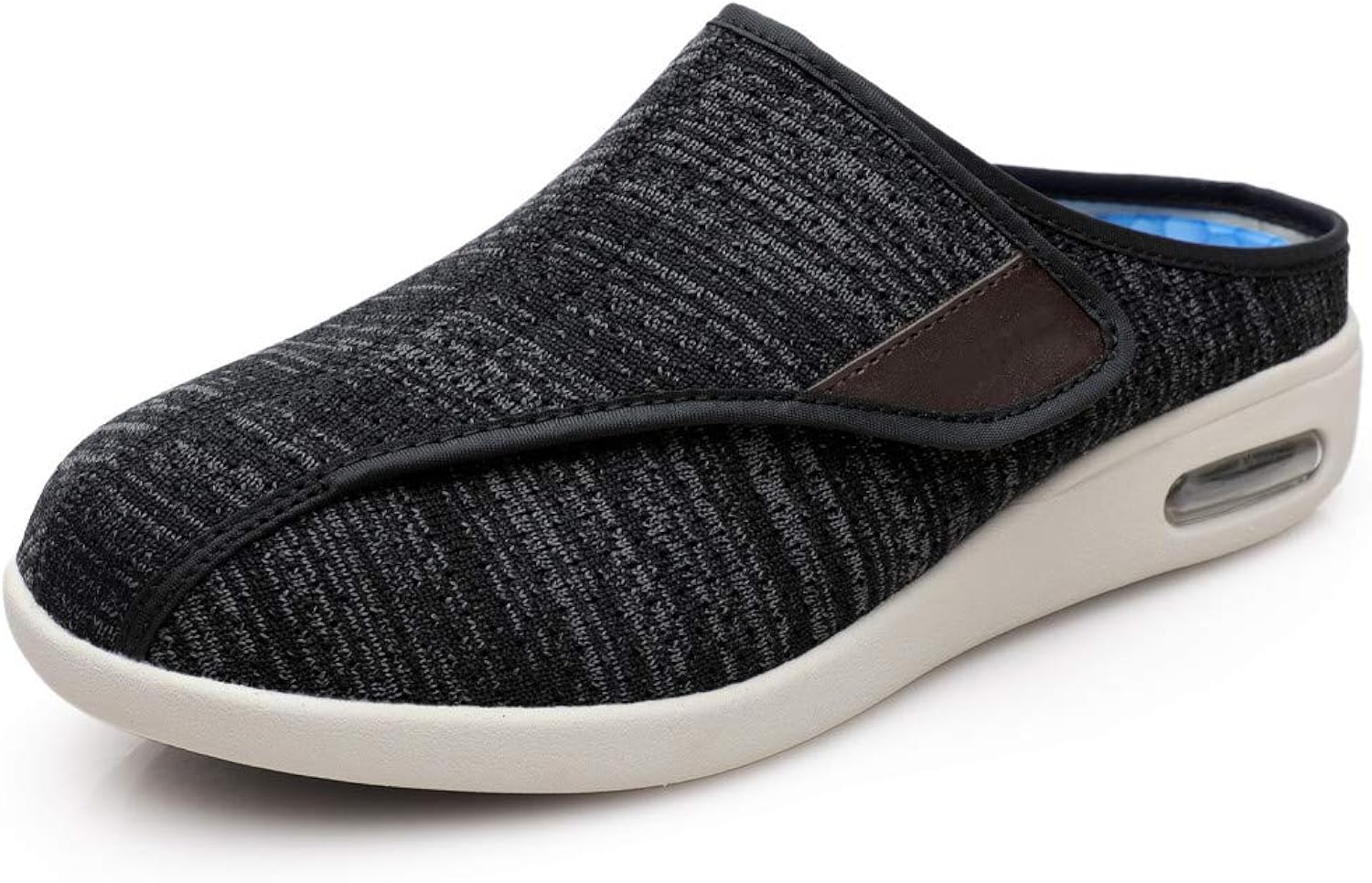 DENACARE Women's Wide Width Slipper with Velcro Closure Lightweight Memory Foam for Swollen Feet: Shoes